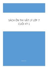 Đề cương ôn thi học kì 1 Vật lý Lớp 7